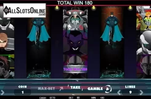 Win screen 2. Heroes vs Villains from BetConstruct