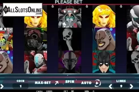 Reel screen. Heroes vs Villains from BetConstruct
