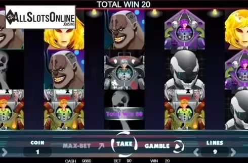 Win screen 3. Heroes vs Villains from BetConstruct