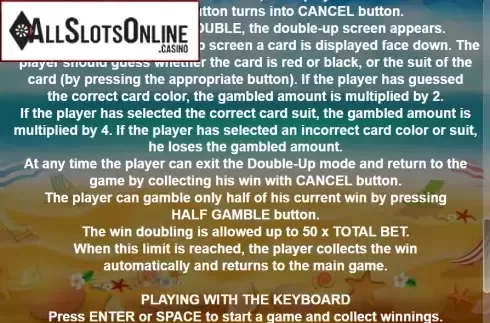 Paytable 4. Hit The Hot from Casino Technology