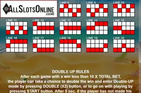 Paytable 3. Hit The Hot from Casino Technology
