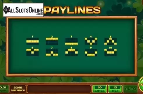Pay Lines screen