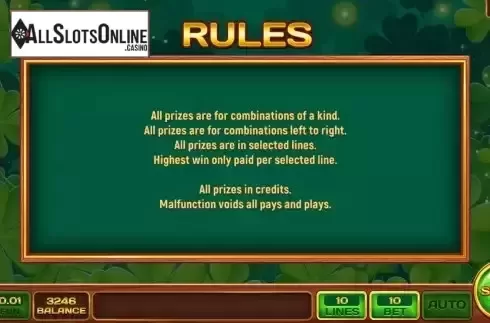 Game Rules screen