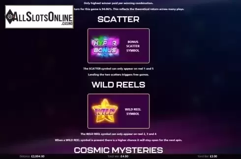 Special symbols screen