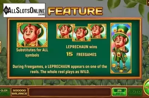 Game Features screen