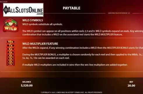 Features screen