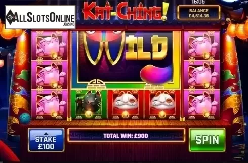 Wild win screen. KatChing from Slingo Originals