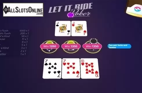 Win screen . Let It Ride (FunFair) from FunFair