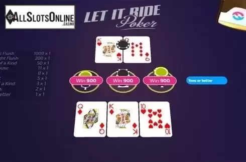 Win screen 2. Let It Ride (FunFair) from FunFair