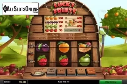 Win Screen. Lucky Fruits from GameScale