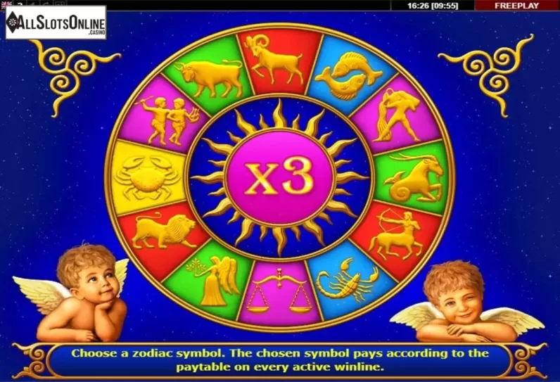 Bonus wheel screen. Lucky Zodiac (Amatic) from Amatic Industries
