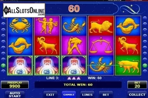 Win screen. Lucky Zodiac (Amatic) from Amatic Industries