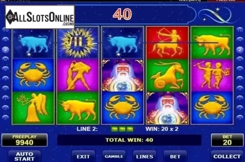 Wild win screen. Lucky Zodiac (Amatic) from Amatic Industries