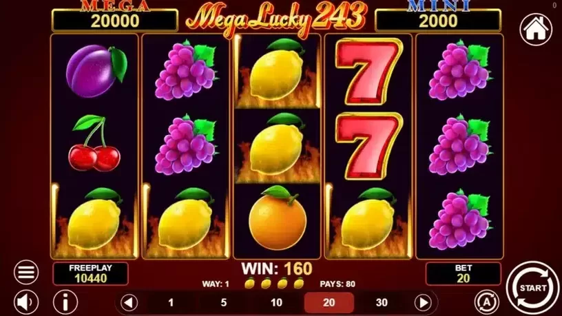 Mega Lucky 243 slot screenshot 4