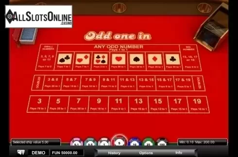 Game Screen. Odd One In from 1X2gaming