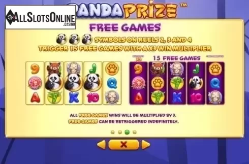 Paytable 3. Panda Prize from Skywind Group