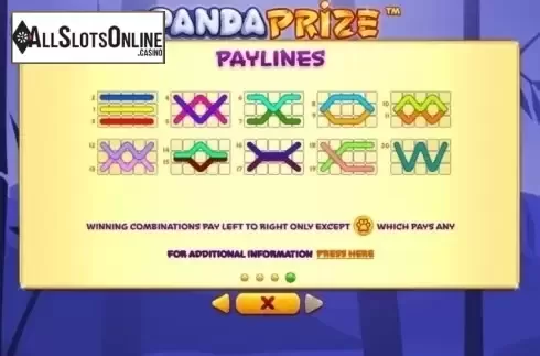 Paytable 4. Panda Prize from Skywind Group