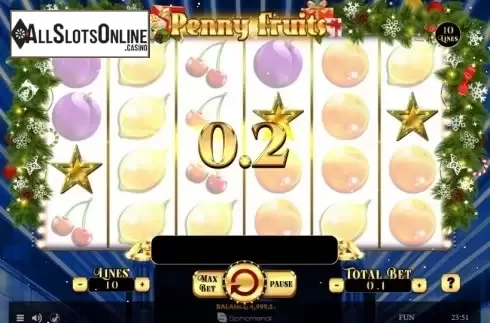 Win Screen 1. Penny Fruits Christmas Edition from Spinomenal