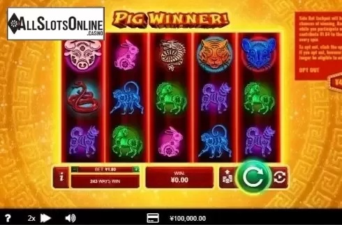 Reel Screen. Pig Winner from RTG