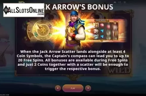 Jack Arrows bonus screen