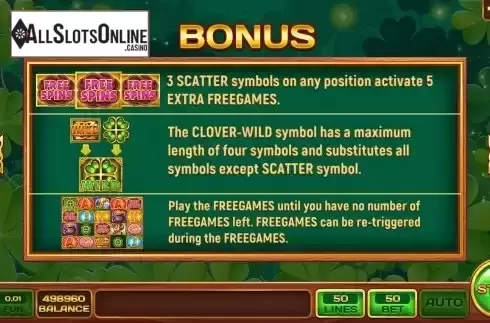 Game Features screen 2