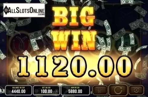 Big win screen. Reel Sheriff from SYNOT