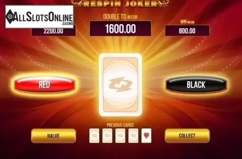 Gamble. Respin Joker from SYNOT