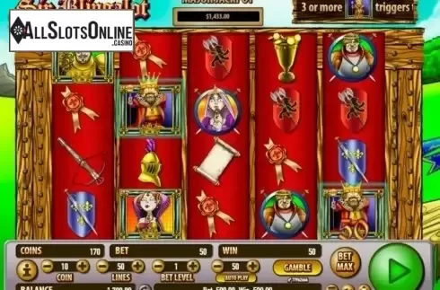 Scatter win screen. Sir Blingalot from Habanero