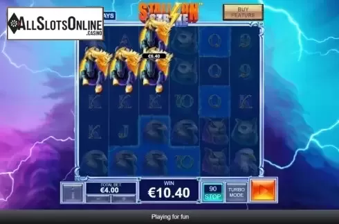 Win Screen. Stallion Strike from Ash Gaming