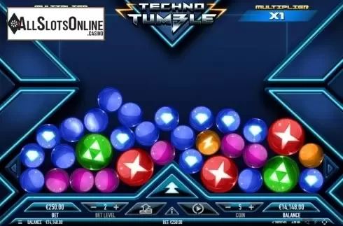 Game Screen. Techno Tumble from Habanero