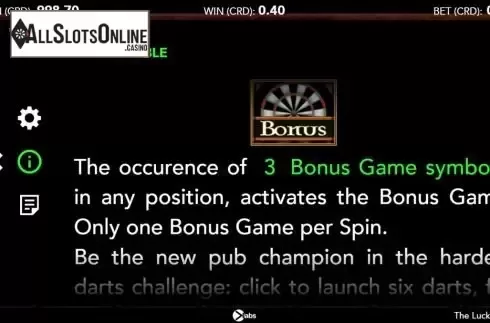 Bonus game screen