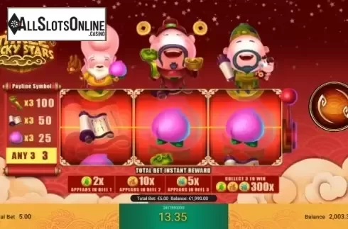 Win Screen 2. Three Lucky Stars from Spadegaming