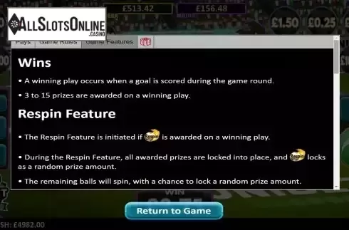 Game Rules screen
