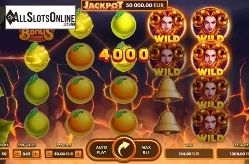 Win screen 1. Volcano Fruits from NetGame
