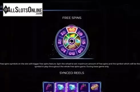 Free Spins feature screen