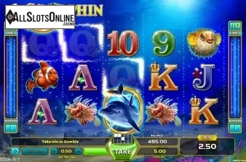 Win Screen 2. Wild Dolphin from GameArt