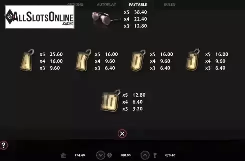 Paytable screen 2