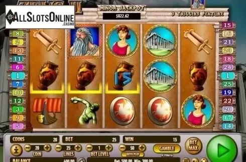 Win screen 2. Zeus 2 (Habanero) from Habanero