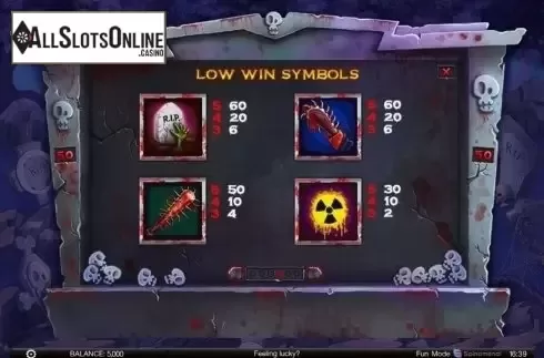 Screen5. Zombie slot mania from Spinomenal