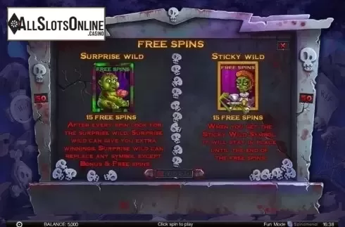 Screen2. Zombie slot mania from Spinomenal
