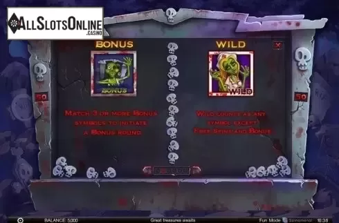Screen3. Zombie slot mania from Spinomenal