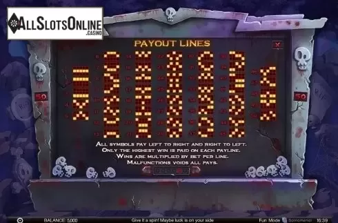 Screen6. Zombie slot mania from Spinomenal