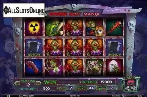 Screen8. Zombie slot mania from Spinomenal
