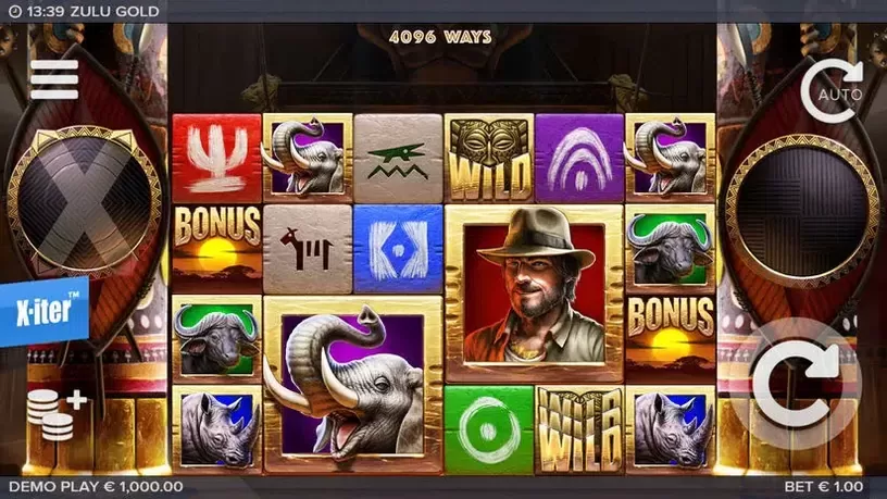 Zulu Gold slot screenshot 1