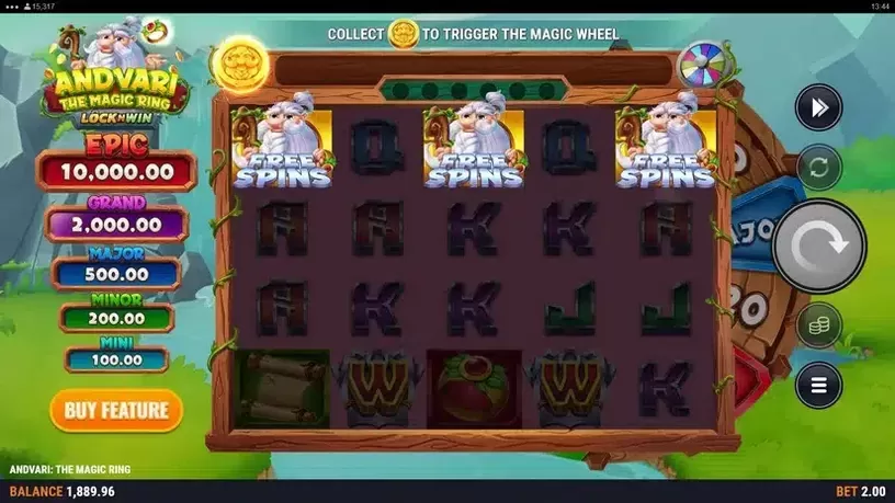 Andvari: The Magic Ring slot screenshot 2