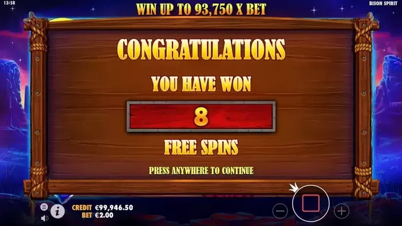 Bison Spirit slot screenshot 4