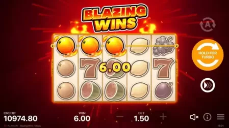Blazing Wins: 5 lines slot screenshot 2