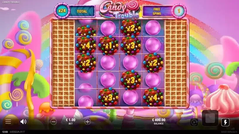 Candy Trouble slot screenshot 4