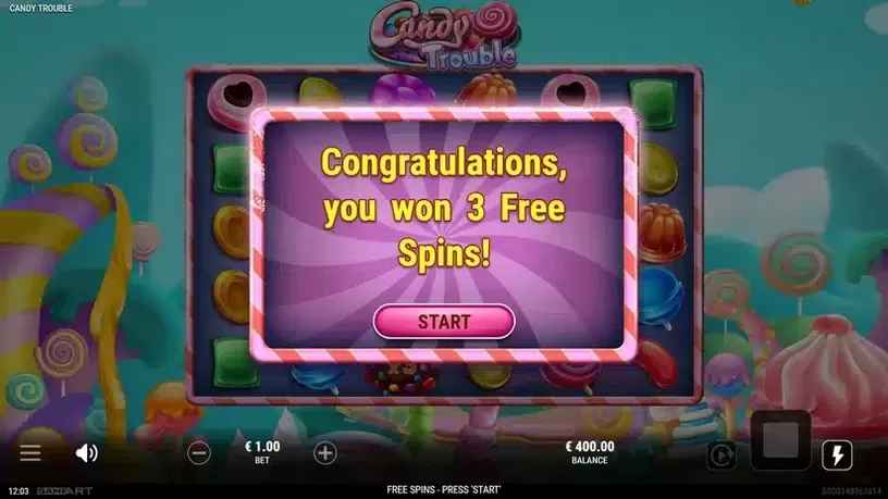 Candy Trouble slot screenshot 3