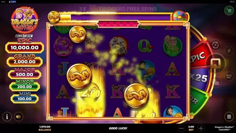 Dragon's Rhythm Link&Win slot screenshot 4